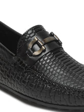 Load image into Gallery viewer, Men&#39;s Black Texture Leather Flexi 360 Loafers
