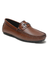 Load image into Gallery viewer, Men's Brown Texture Leather Flexi 360 Loafers
