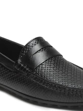 Load image into Gallery viewer, Men&#39;s Black Texture Leather Flexi 360 Loafers
