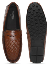 Load image into Gallery viewer, Men&#39;s Brown Texture Leather Flexi 360 Loafers
