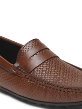 Load image into Gallery viewer, Men&#39;s Brown Texture Leather Flexi 360 Loafers
