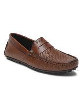 Load image into Gallery viewer, Men&#39;s Brown Texture Leather Flexi 360 Loafers
