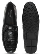 Load image into Gallery viewer, Men&#39;s Black Texture Leather Flexi 360 Loafers
