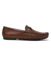 Load image into Gallery viewer, Men&#39;s Brown Texture Leather Flexi 360 Loafers
