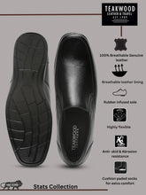 Load image into Gallery viewer, Mens&#39;s Black Solid Leather Moccasins
