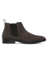 Load image into Gallery viewer, Men Grey Suede Mid-Top Chelsea Boot
