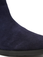 Load image into Gallery viewer, Men Navy Suede Mid-Top Chelsea Boot
