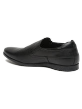 Load image into Gallery viewer, Teakwood Leathers Men Black Textured Leather Slip-on EVA Sole Shoes
