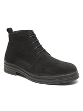 Load image into Gallery viewer, Black  Lace-Up Casual Boots
