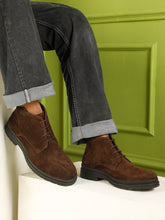 Load image into Gallery viewer, Brown Lace-Up Casual Boots
