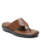 Load image into Gallery viewer, Men Leather Tan Thong Flip-Flop
