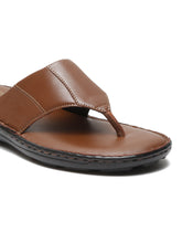 Load image into Gallery viewer, Men Leather Tan Thong Flip-Flop
