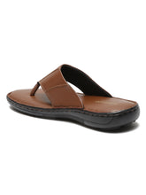 Load image into Gallery viewer, Men Leather Tan Thong Flip-Flop
