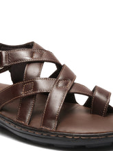 Load image into Gallery viewer, Men One Toe Leather Comfort Sandals With Velcro Closure
