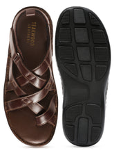 Load image into Gallery viewer, Men One Toe Leather Comfort Sandals With Velcro Closure
