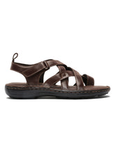 Load image into Gallery viewer, Men One Toe Leather Comfort Sandals With Velcro Closure
