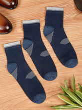 Load image into Gallery viewer, Teakwood Leathers Men's Pack Of 3 Cotton Above Ankle Length Socks
