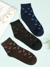 Load image into Gallery viewer, Teakwood Leathers Men's  Pack Of 3 Cotton Above Ankle Length Socks
