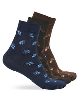 Load image into Gallery viewer, Teakwood Leathers Men's  Pack Of 3 Cotton Above Ankle Length Socks
