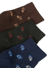 Load image into Gallery viewer, Teakwood Leathers Men's  Pack Of 3 Cotton Above Ankle Length Socks
