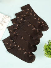 Load image into Gallery viewer, Teakwood Leathers Men's Pack Of 5 Cotton Above Ankle Length Socks
