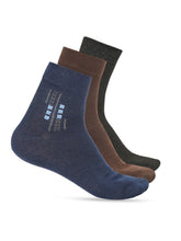 Load image into Gallery viewer, Teakwood Leathers Men's  Pack Of 3 Cotton Above Ankle Length Socks

