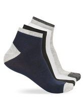 Load image into Gallery viewer, Teakwood Leathers Men's Black White Grey Navy Dark Grey Pack Of 5 Cotton Ankle Length Socks
