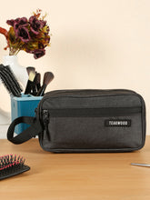 Load image into Gallery viewer, Teakwood  Compact Dual-Zip Travel Toiletry Kit
