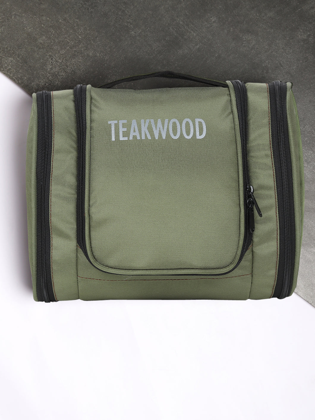 Teakwood Polyester Toiletry Kit Bag Olive Green