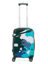 Load image into Gallery viewer, Green shade Abstract printed hard sided  trolley bag
