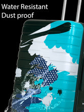 Load image into Gallery viewer, Green shade Abstract printed hard sided  trolley bag
