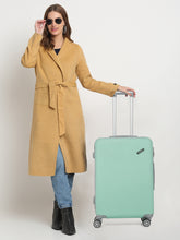 Load image into Gallery viewer, Aqua Blue Textured Hard-Sided Trolley Bag
