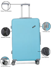 Load image into Gallery viewer, Sea Blue Textured Hard-Sided Trolley Bag

