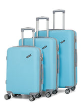Load image into Gallery viewer, Sea Blue Textured Hard-Sided Trolley Bag
