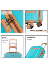 Load image into Gallery viewer, Teakwood Unisex Solid Hard Sided Cabin Florida Trolley Bag
