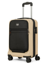 Load image into Gallery viewer, Teakwood Travel Trolley Luggage with 360° Dual Spinner Wheels, Unbreakable Hard Shell Body, Scratch-Resistant Finish, Side Combination Lock, Heavy-Duty Smooth Zippers, Mesh Organizer &amp; Elastic Cross Straps, Small, Multicolor
