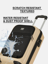 Load image into Gallery viewer, Teakwood Travel Trolley Luggage with 360° Dual Spinner Wheels, Unbreakable Hard Shell Body, Scratch-Resistant Finish, Side Combination Lock, Heavy-Duty Smooth Zippers, Mesh Organizer &amp; Elastic Cross Straps, Small, Multicolor
