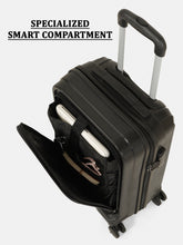 Load image into Gallery viewer, Teakwood Travel Trolley Luggage with 360° Dual Spinner Wheels, Unbreakable Hard Shell Body, Scratch-Resistant Finish, Side Combination Lock, Heavy-Duty Smooth Zippers, Mesh Organizer &amp; Elastic Cross Straps, Small, Multicolor
