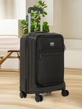 Load image into Gallery viewer, Teakwood Travel Trolley Luggage with 360° Dual Spinner Wheels, Unbreakable Hard Shell Body, Scratch-Resistant Finish, Side Combination Lock, Heavy-Duty Smooth Zippers, Mesh Organizer &amp; Elastic Cross Straps, Small, Multicolor
