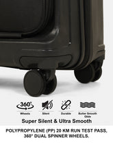 Load image into Gallery viewer, Teakwood Travel Trolley Luggage with 360° Dual Spinner Wheels, Unbreakable Hard Shell Body, Scratch-Resistant Finish, Side Combination Lock, Heavy-Duty Smooth Zippers, Mesh Organizer &amp; Elastic Cross Straps, Small, Multicolor
