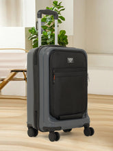 Load image into Gallery viewer, Teakwood Travel Trolley Luggage with 360° Dual Spinner Wheels, Unbreakable Hard Shell Body, Scratch-Resistant Finish, Side Combination Lock, Heavy-Duty Smooth Zippers, Mesh Organizer &amp; Elastic Cross Straps, Small, Multicolor
