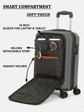 Load image into Gallery viewer, Teakwood Travel Trolley Luggage with 360° Dual Spinner Wheels, Unbreakable Hard Shell Body, Scratch-Resistant Finish, Side Combination Lock, Heavy-Duty Smooth Zippers, Mesh Organizer &amp; Elastic Cross Straps, Small, Multicolor
