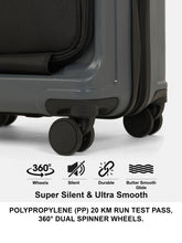 Load image into Gallery viewer, Teakwood Travel Trolley Luggage with 360° Dual Spinner Wheels, Unbreakable Hard Shell Body, Scratch-Resistant Finish, Side Combination Lock, Heavy-Duty Smooth Zippers, Mesh Organizer &amp; Elastic Cross Straps, Small, Multicolor
