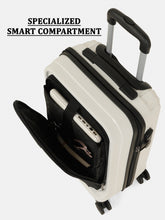 Load image into Gallery viewer, Teakwood Travel Trolley Luggage with 360° Dual Spinner Wheels, Unbreakable Hard Shell Body, Scratch-Resistant Finish, Side Combination Lock, Heavy-Duty Smooth Zippers, Mesh Organizer &amp; Elastic Cross Straps, Small, Multicolor
