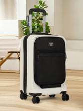 Load image into Gallery viewer, Teakwood Travel Trolley Luggage with 360° Dual Spinner Wheels, Unbreakable Hard Shell Body, Scratch-Resistant Finish, Side Combination Lock, Heavy-Duty Smooth Zippers, Mesh Organizer &amp; Elastic Cross Straps, Small, Multicolor

