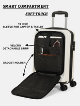 Load image into Gallery viewer, Teakwood Travel Trolley Luggage with 360° Dual Spinner Wheels, Unbreakable Hard Shell Body, Scratch-Resistant Finish, Side Combination Lock, Heavy-Duty Smooth Zippers, Mesh Organizer &amp; Elastic Cross Straps, Small, Multicolor
