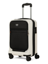 Load image into Gallery viewer, Teakwood Travel Trolley Luggage with 360° Dual Spinner Wheels, Unbreakable Hard Shell Body, Scratch-Resistant Finish, Side Combination Lock, Heavy-Duty Smooth Zippers, Mesh Organizer &amp; Elastic Cross Straps, Small, Multicolor
