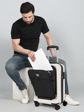 Load image into Gallery viewer, Teakwood Travel Trolley Luggage with 360° Dual Spinner Wheels, Unbreakable Hard Shell Body, Scratch-Resistant Finish, Side Combination Lock, Heavy-Duty Smooth Zippers, Mesh Organizer &amp; Elastic Cross Straps, Small, Multicolor
