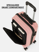 Load image into Gallery viewer, Teakwood Travel Trolley Luggage with 360° Dual Spinner Wheels, Unbreakable Hard Shell Body, Scratch-Resistant Finish, Side Combination Lock, Heavy-Duty Smooth Zippers, Mesh Organizer &amp; Elastic Cross Straps, Small, Multicolor
