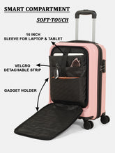 Load image into Gallery viewer, Teakwood Travel Trolley Luggage with 360° Dual Spinner Wheels, Unbreakable Hard Shell Body, Scratch-Resistant Finish, Side Combination Lock, Heavy-Duty Smooth Zippers, Mesh Organizer &amp; Elastic Cross Straps, Small, Multicolor
